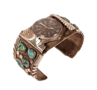 Large Navajo Sterling Silver Watch Cuff Bracelet