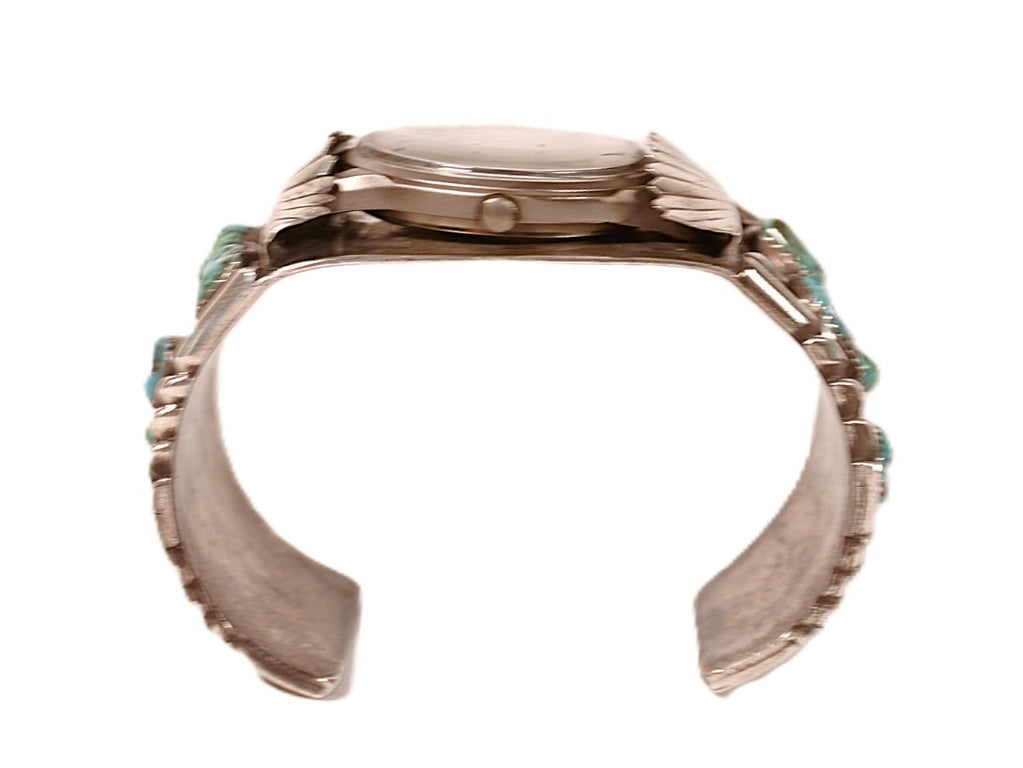 Large Navajo Sterling Silver Watch Cuff Bracelet