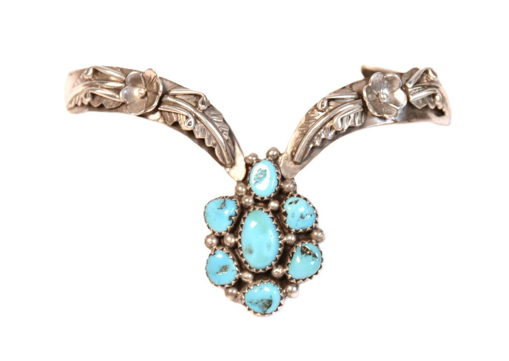 Navajo Sterling Silver and Turquoise Bracelet