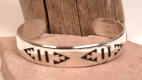 Navajo Sterling Silver Overlay Bracelet