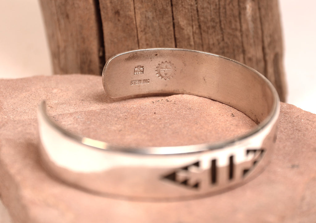 Navajo Sterling Silver Overlay Bracelet