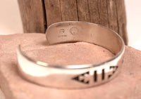 Navajo Sterling Silver Overlay Bracelet