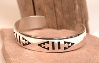 Navajo Sterling Silver Overlay Bracelet