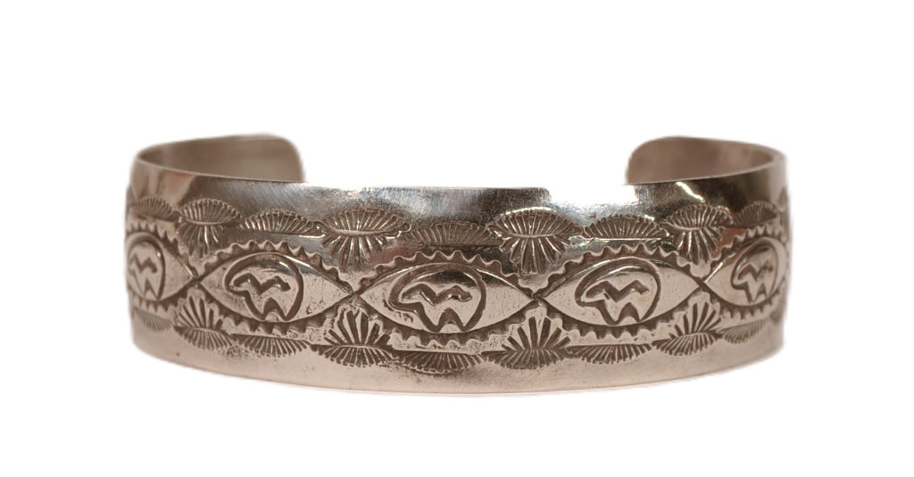 Navajo Sterling Silver Convex Cuff Bracelet