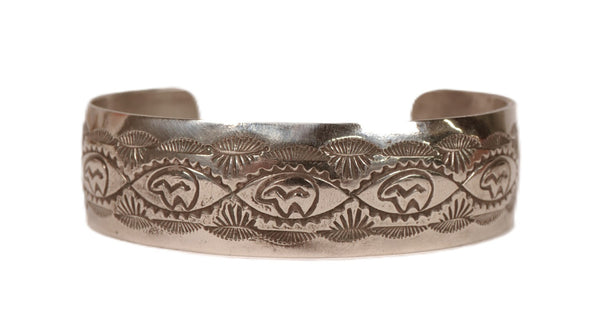 Navajo Sterling Silver Convex Cuff Bracelet