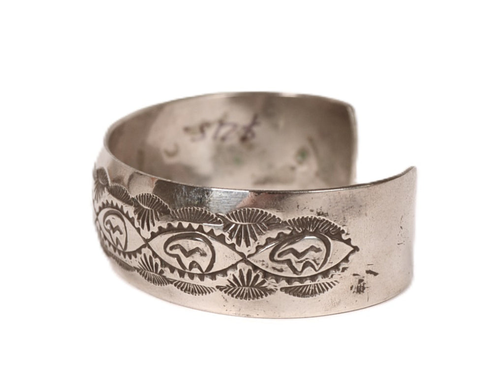 Navajo Sterling Silver Convex Cuff Bracelet
