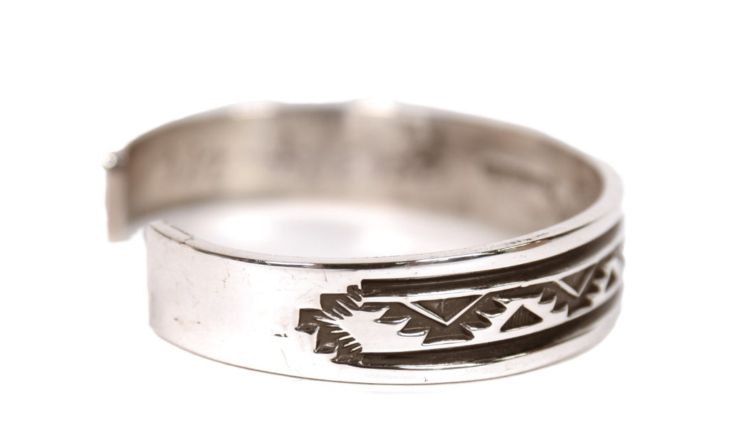 Navajo Sterling Silver Overlay Bracelet By Lamer