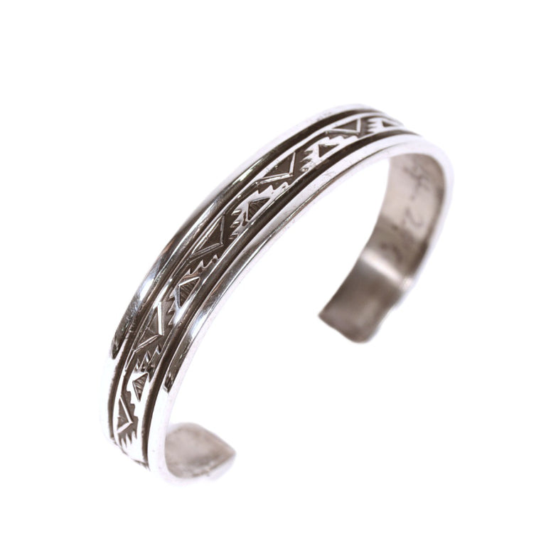 Navajo Sterling Silver Overlay Bracelet By Lamer