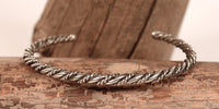 Navajo Sterling Silver Twisted Wire Bracelet