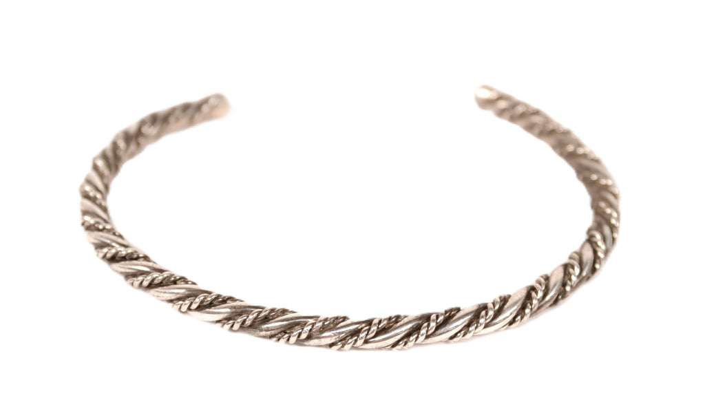 Navajo Sterling Silver Twisted Wire Bracelet