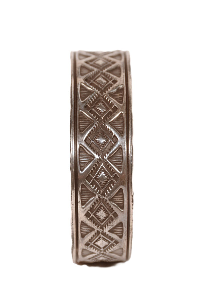 Navajo Heavy Stamping Sterling Silver Bracelet