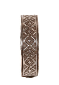 Navajo Heavy Stamping Sterling Silver Bracelet
