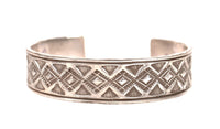 Navajo Heavy Stamping Sterling Silver Bracelet