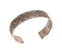 Navajo Heavy Stamping Sterling Silver Bracelet