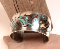 Zuni Pueblo Sterling Silver Cuff Bracelet