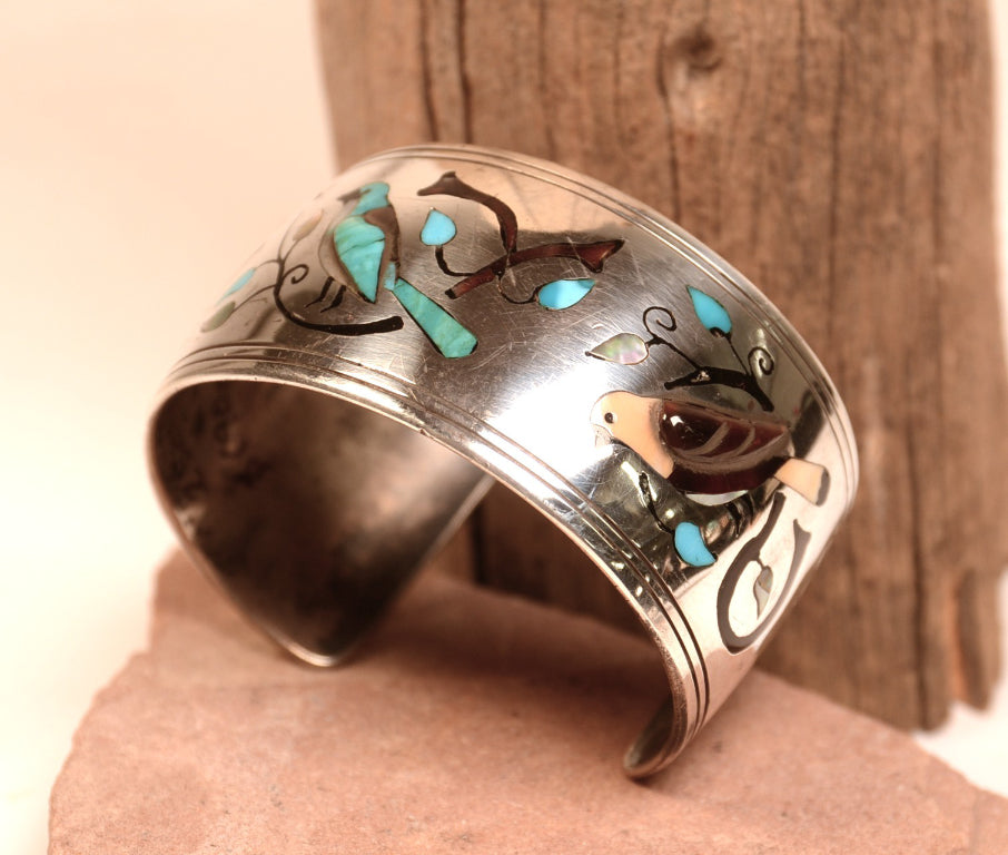 Zuni Pueblo Sterling Silver Cuff Bracelet