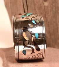Zuni Pueblo Sterling Silver Cuff Bracelet