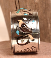 Zuni Pueblo Sterling Silver Cuff Bracelet