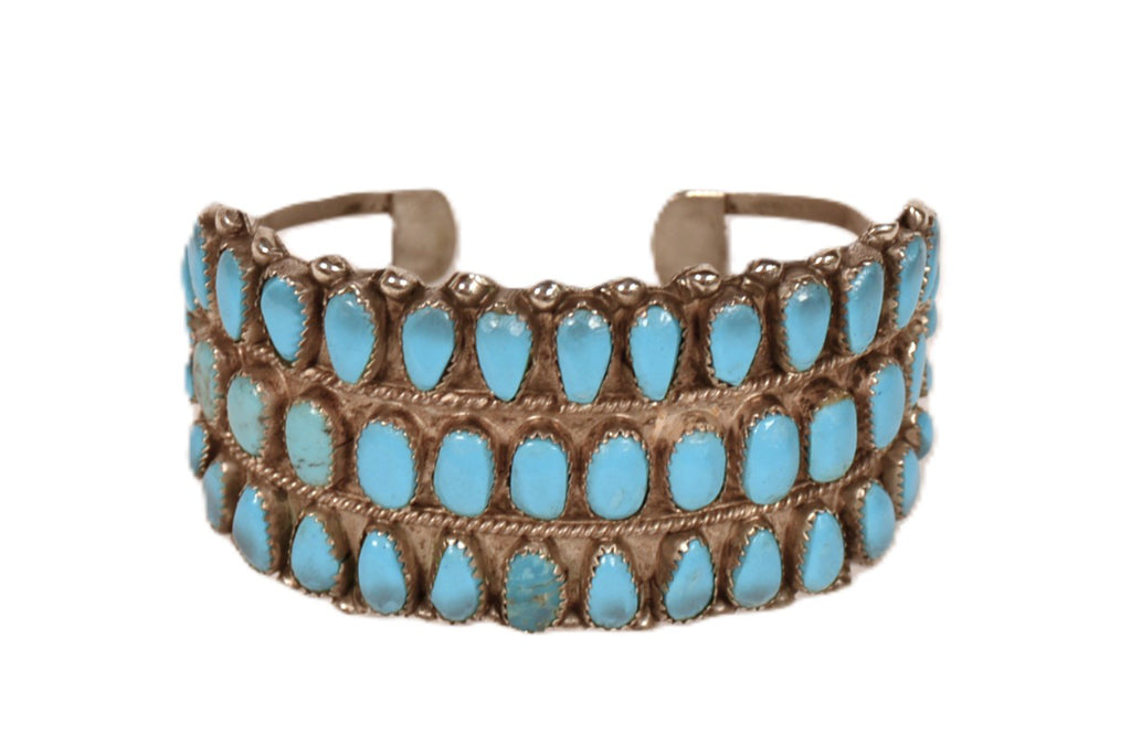 Large Navajo Cluster Cuff Bracelet
