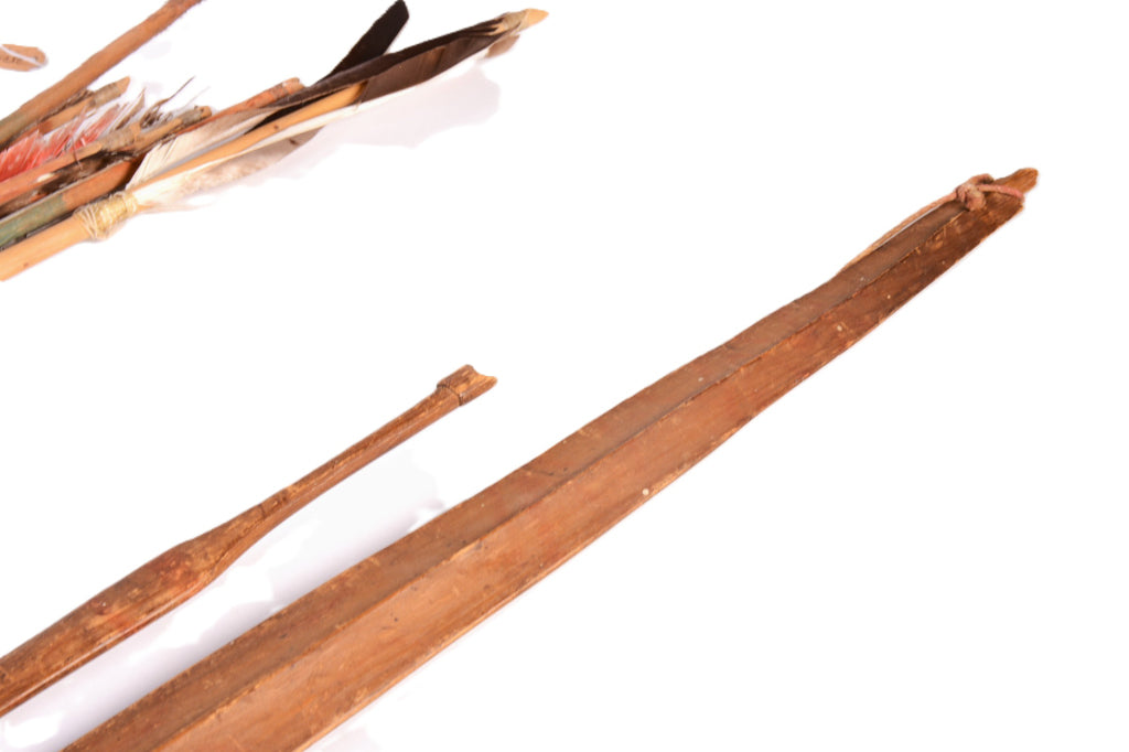 Plains Indian Bow, Quiver and Arrows Set
