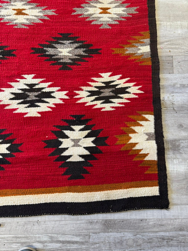 An Early Navajo Rug, Ganado Red