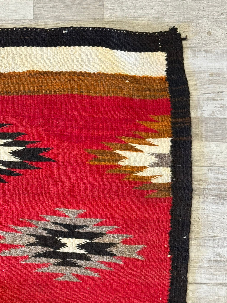 An Early Navajo Rug, Ganado Red