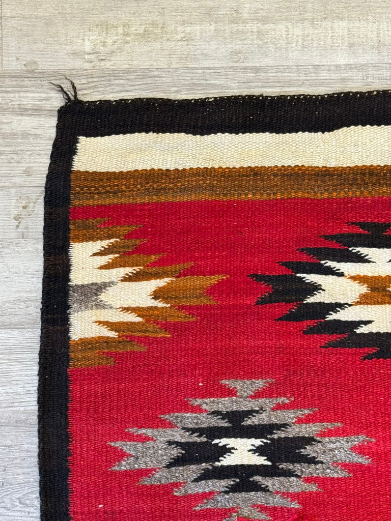 An Early Navajo Rug, Ganado Red