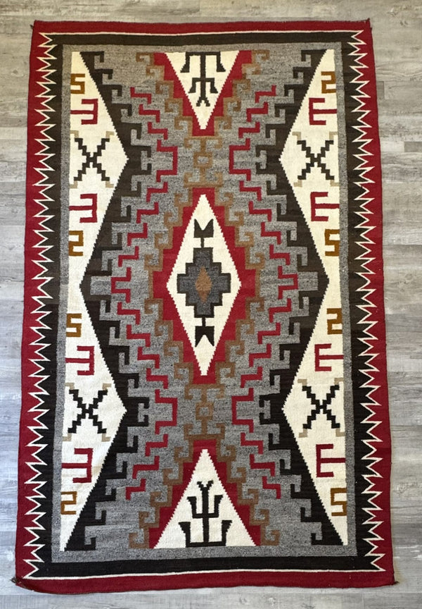 Navajo Rug, ca 1920, 91" x 58"