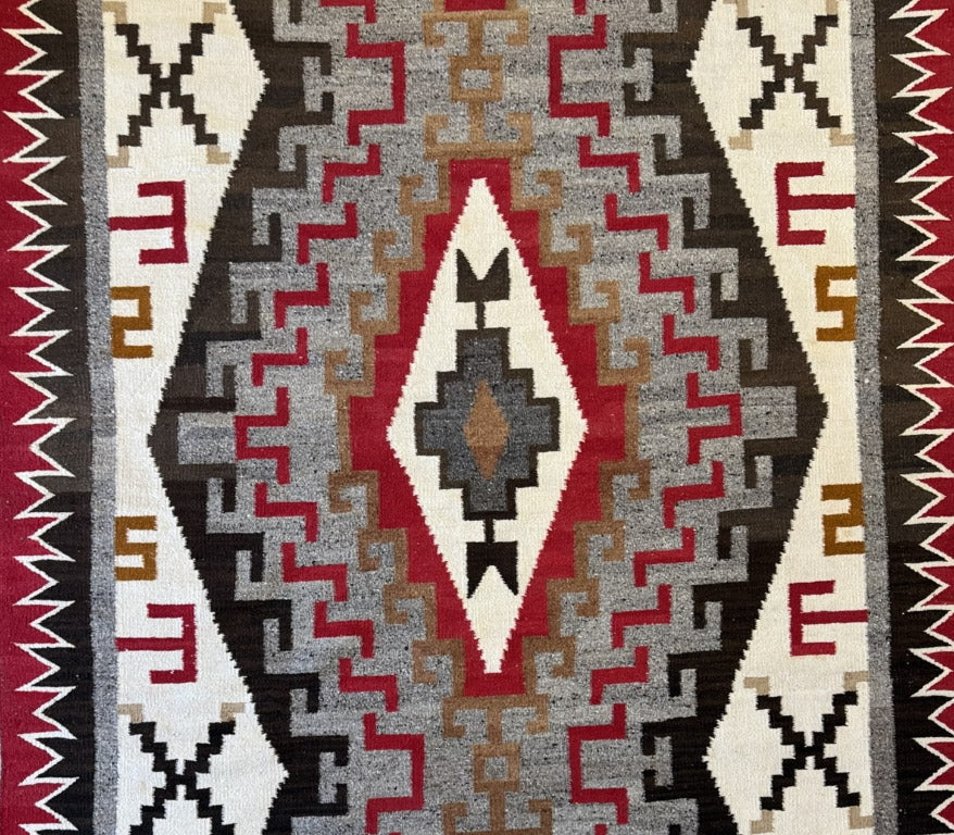 Navajo Rug, ca 1920, 91" x 58"