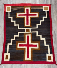 An Early Navajo Rug, Ganado, AZ Hubbell Trading Post; Moki Storm Pattern