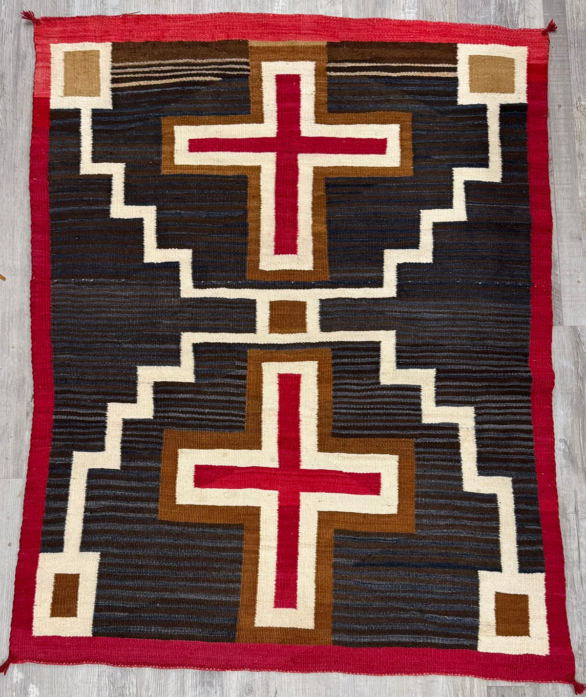 An Early Navajo Rug, Ganado, AZ Hubbell Trading Post; Moki Storm Pattern