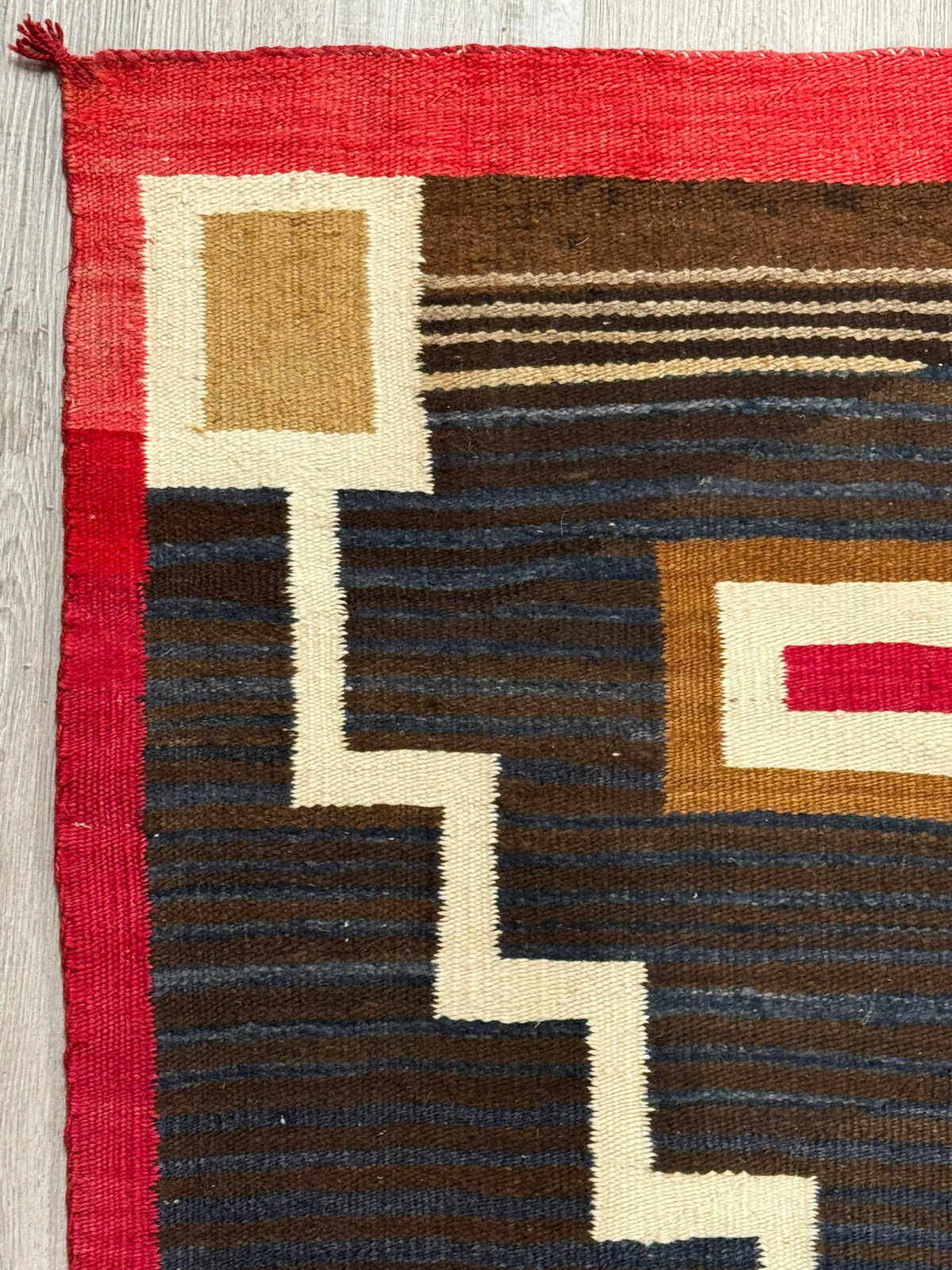 An Early Navajo Rug, Ganado, AZ Hubbell Trading Post; Moki Storm Pattern