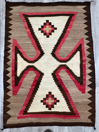 Navajo Ganado Rug; Iron Cross motif
