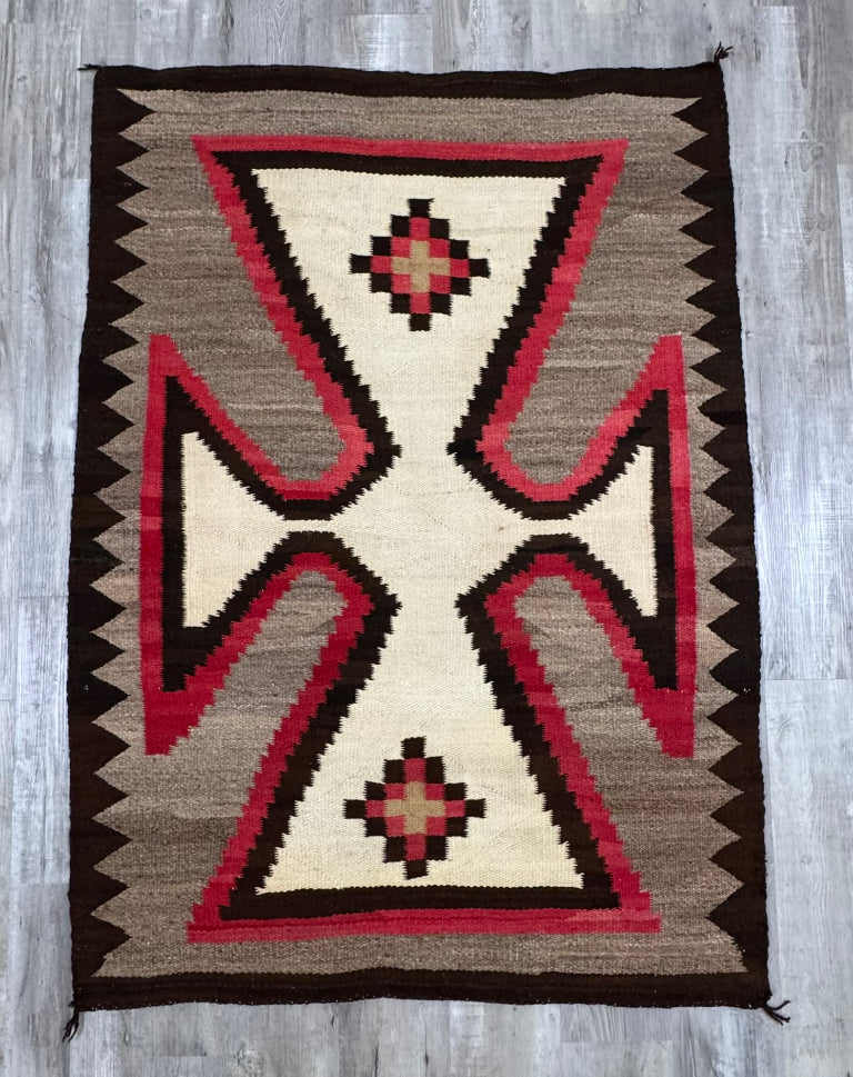 Navajo Ganado Rug; Iron Cross motif