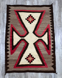 Navajo Ganado Rug; Iron Cross motif