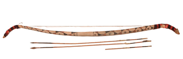 Mohave Painted Bow and 3 1/2 Arrows Set