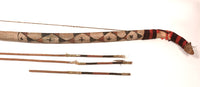Mohave Painted Bow and 3 1/2 Arrows Set