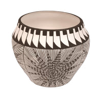 Acoma Pueblo Black on White Pottery By Antonio