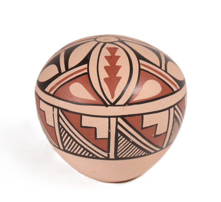 Jemez Pueblo Polychrome Seed Pottery By Romero