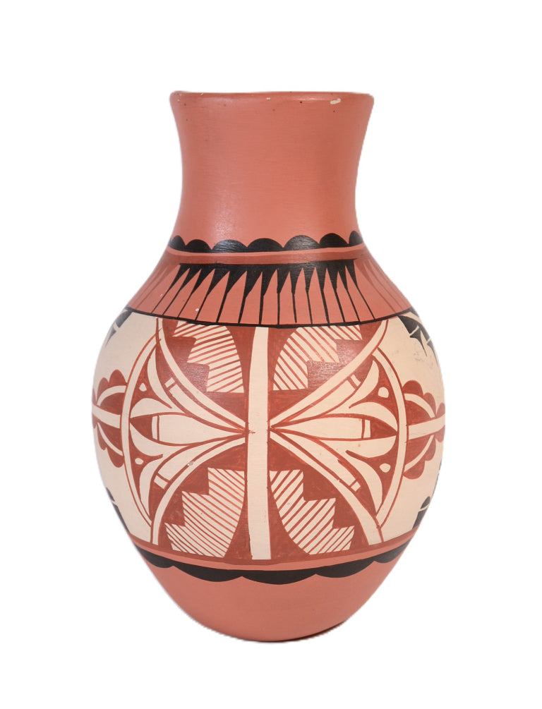 Jemez Pueblo Tall Jar Vase Pottery By Lupita T. Yapa