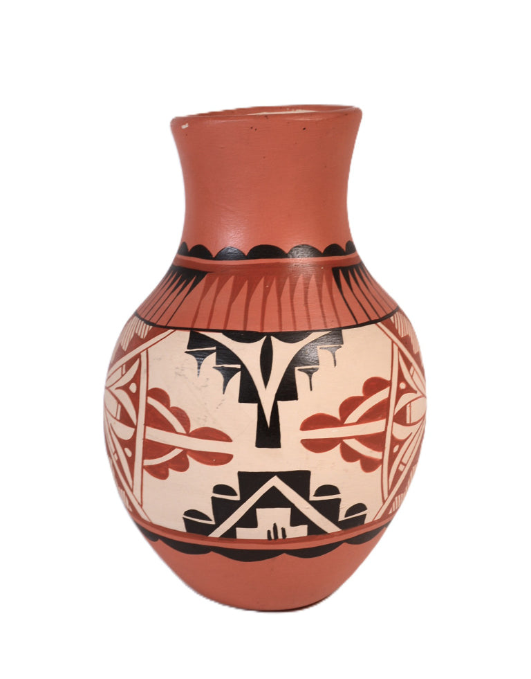 Jemez Pueblo Tall Jar Vase Pottery By Lupita T. Yapa
