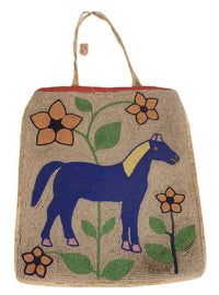 Plateau Horse Pictorial Beaded Flat Bag
