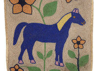 Plateau Horse Pictorial Beaded Flat Bag