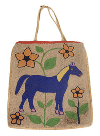 Plateau Horse Pictorial Beaded Flat Bag