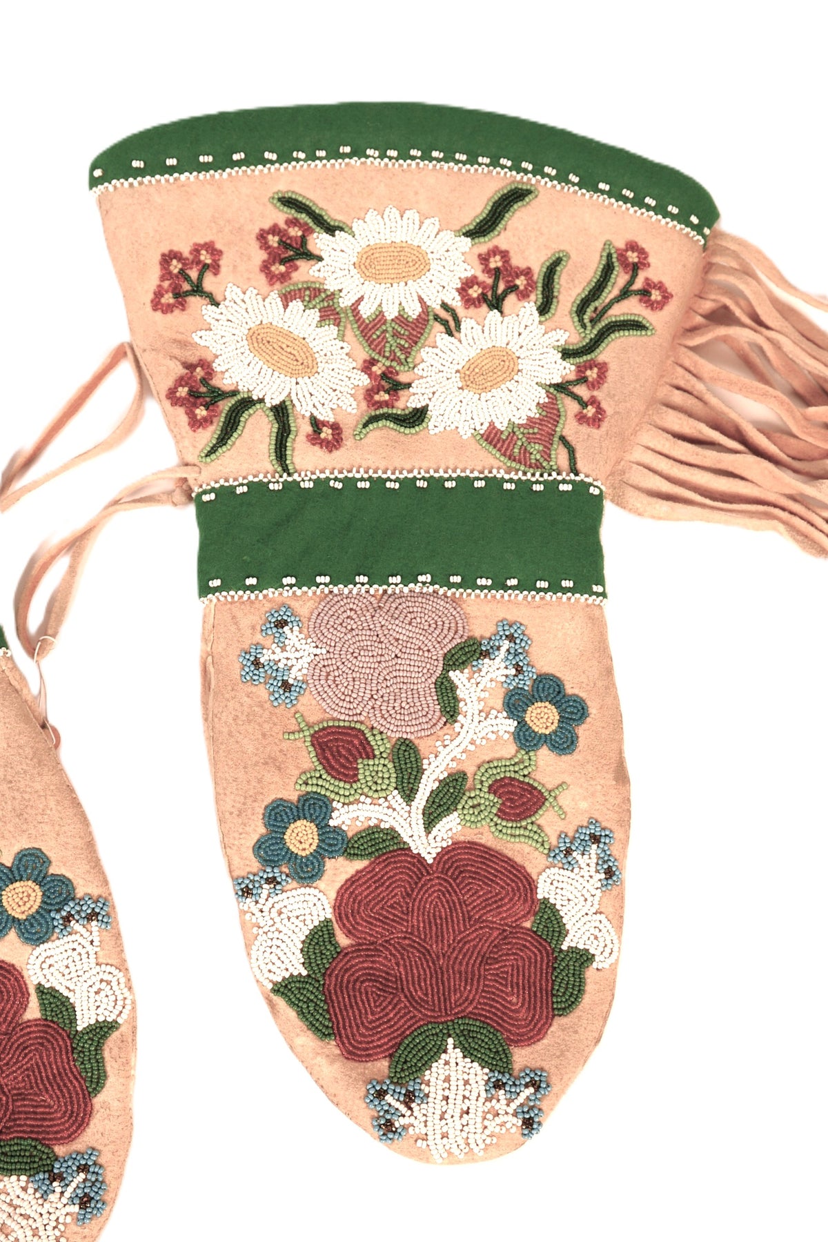 Plains Indian Beaded Mittens Pair of 2