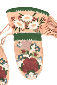 Plains Indian Beaded Mittens Pair of 2