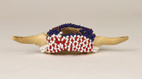 Paiute Beaded Scarf Slide Beaded Steer Head