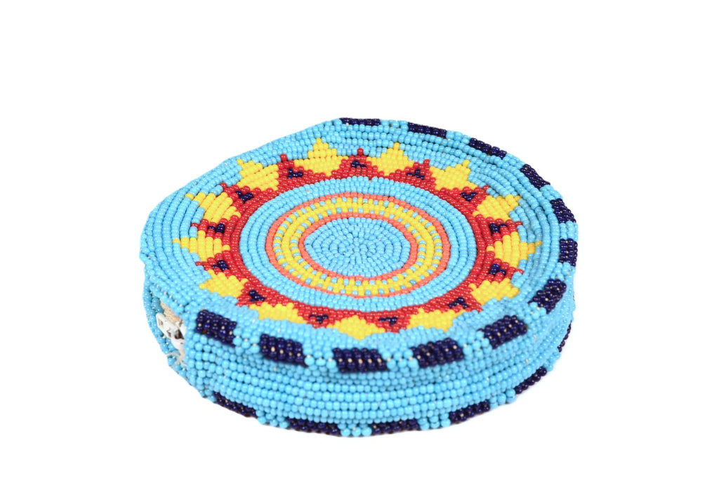 Paiute Shoshone Beaded Zipper Circle Purse