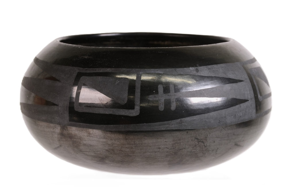 San Ildefonso Pueblo Pottery By Maria and Julian; Signed "Marie"