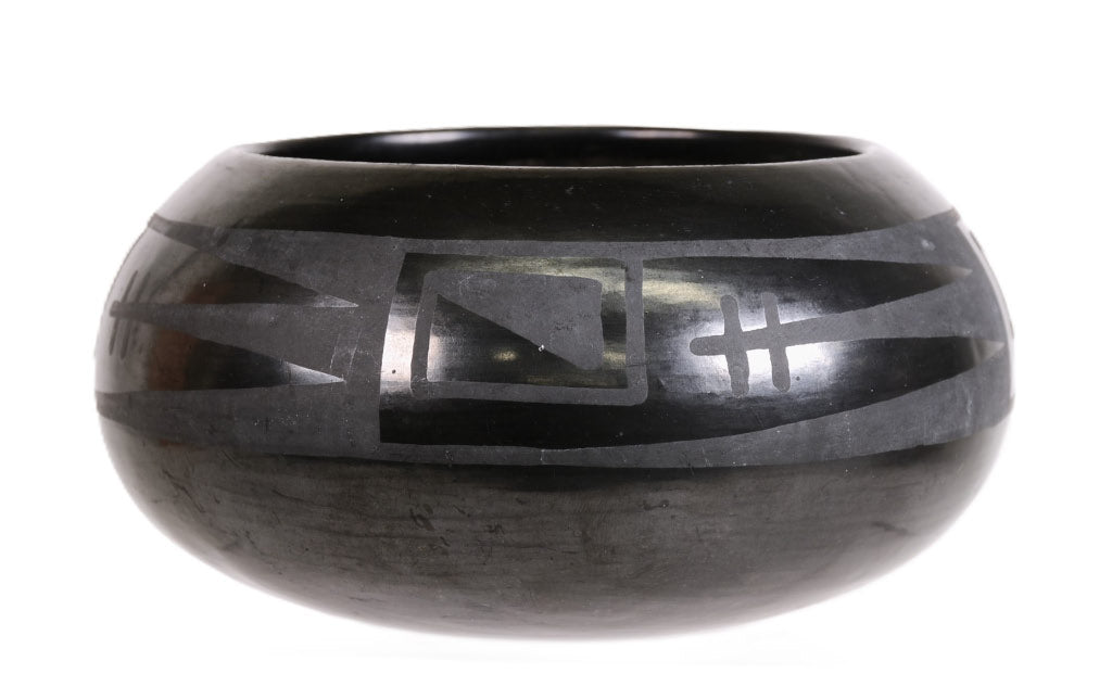 San Ildefonso Pueblo Pottery By Maria and Julian; Signed "Marie"